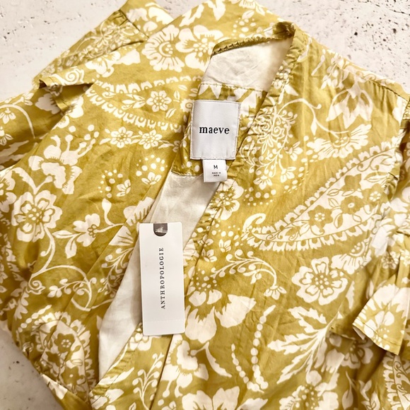 Maeve by Anthropologie long sleeve V-neck ruffle Mini dress Medium summer dress - Picture 6 of 14